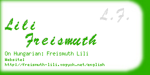 lili freismuth business card
